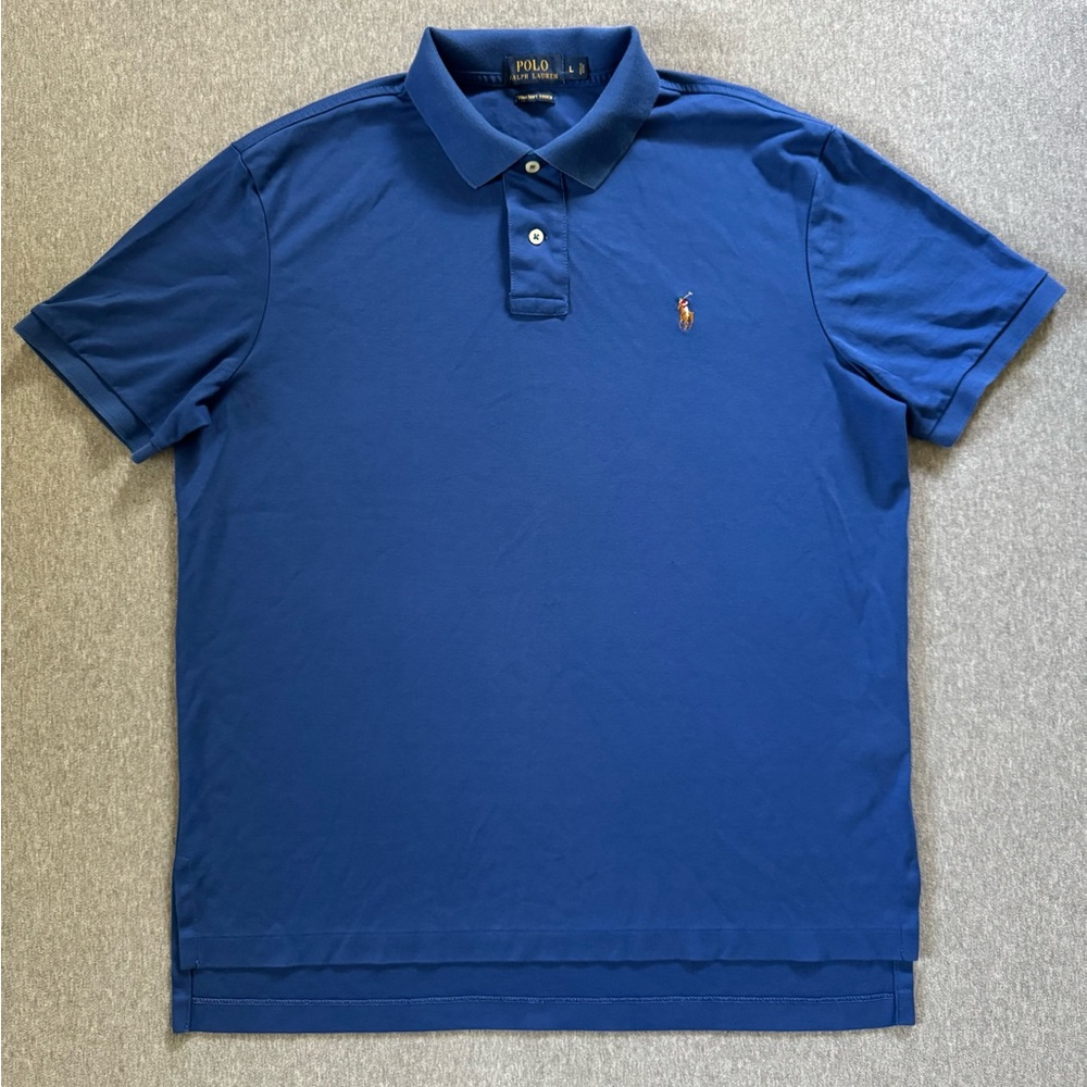 Polo‎ Ralph Lauren cotton classic blue short sleeve polo shirt men’s M